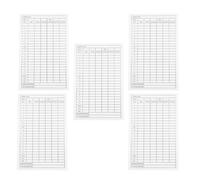 LOPUNER Golfs Score Cards 5Pcs White Coated Paper Score Record Tools for Golf Competition