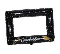 LOPUNER Graduation Inflatable Photo Frame Graduation Photo Booth 5th Grade Frame Giant Inflatable Aluminum Foil Black