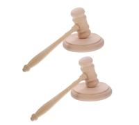 LOPUNER Handheld Beech Wood Gavel with Base Comfortable Grip Court Hammer for Judge Lawyer Auction Sound Block Included for Legal Proceedings and Collections