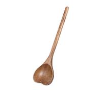 LOPUNER Heart-Shaped Wooden Mixing Spoon for Kitchen Cooking and Coffee Shop, Stirring and Scooping Functional Features Simple Look and Polished Texture