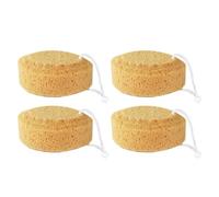 LOPUNER Honeycomb Bath Sponges for Exfoliating and Massaging Skin 4 Pcs Natural Seaweed Shower Sponge Soft and Beautiful Bathing Accessories Suitable for Babies