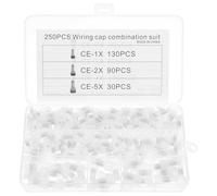 LOPUNER Insulated Nylon Crimp Terminal Caps Fire-retardant Electrical Wire Connectors for Awg Aluminum Core Wire Secure Fit Protective End Caps for Residential Commercial Industrial Wiring