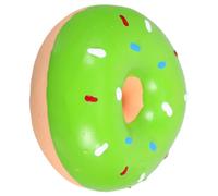 LOPUNER Interactive Pet Squeaky Donut Dog Made of Sturdy Latex, Sturdy Construction for Puppy Teething and Chewing, Colourful Light Green Donut Shape Chewing Squeaky for Dogs