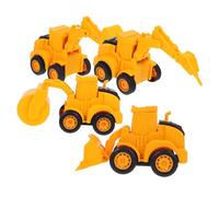 LOPUNER Kids Construction Vehicle Toy Set 4pcs Mini Excavator and Dump Truck Models Realistic Simulation Engineering Cars for Boys and Girls for Indoor Use
