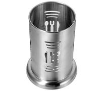 LOPUNER Kitchen Flatware Container Utensil Container Stainless Steel High Durability Simple and Elegant Design Silver Finish Keep Cutlery and Chopsticks Neat and Orderly for Kitchen