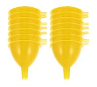 LOPUNER Laboratory Funnels Smooth and Easy to Handle Yellow 15pcs Plastic for transferring Small Amounts of Liquid into Tiny Bottles for Science Lab and Experimental Use