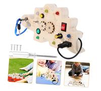 LOPUNER LED Dinosaur Busy Board for Interactive Sensory with Bright Lights Design Educational Play for Fine Motor Skills and Problem Solving for Preschoolers
