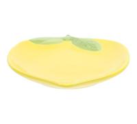 LOPUNER Lemon Shaped Ceramic Plate Yellow Fruit Dish with Fine Craftsmanship Versatile Use for Kitchen Decor and Serving Salads or Desserts