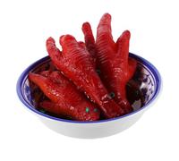 LOPUNER Lifelike Fake Chicken Feet Model Artificial Food Prop for Hotel Plate Presentation Scene Photography Realistic Faux Food Decor for Kitchen Restaurant Use Braised Style