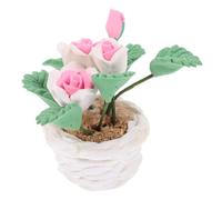 LOPUNER Mini Garden Decoration Artificial Doll House Bonsai Small Potted Plant Decor