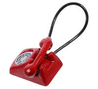 LOPUNER Mini Vintage Doll House Telephone Model Red Decorative Prop for Tiny House Decor Imaginative Play Stimulates Curiosity and Social Skills Miniature Ornament