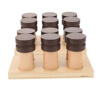 LOPUNER Montessori Sensory Smell Training Toy Wooden Learning Cylinders for Toddlers Interactive Educational Plaything to Enhance Creativity and Imagination Safe for Boy Girl