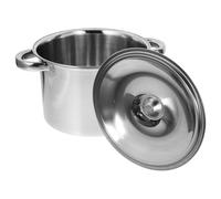 LOPUNER Multifunctional Stainless Steel Pot with Cover 2.5l Capacity Thickened Kitchen Stockpot Preserves Original Taste and Prevents Steam Escaping for Home Cooking