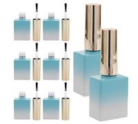 LOPUNER Nail Polish Bottles Glass 11.7Ml Versatile Set with Brush Applicator for Personal Use and Nail Art 8pcs 3X2X11.7Cm