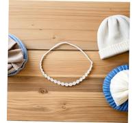 LOPUNER Newborn Girl Headband with Elegant Pearl Accents Soft Stretchable Hairband for Photography for Full Moon and Day Shoots Adjustable Comfortable Hair Accessories