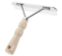 LOPUNER Pet Hair Removal Comb Dog Rake with Stainless Steel Teeth and Plastic Handle, Handheld Grooming Tool that Does Not Hurt the Skin, Easy to Remove Hair for Dogs and Pets