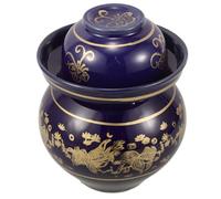 LOPUNER Pickling Jar Large Capacity with Lid Ceramic Multipurpose Kitchen Storage Container for Fermenting Pickles and Spicy Condiments with Traditional Craftsmanship for Home Use
