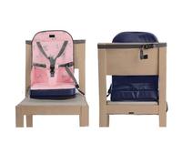 LOPUNER Pink Dining Chair Booster Seat with Adjustable Secure Straps and Comfortable Fiber Cloth Cushion Suitable for Feeding and Travel