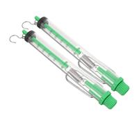 LOPUNER Plastic Cylinder Dynamometer Spring Scale 2.5Kg 2Pcs Mechanical Balance with Corrosion-Resistant Hook for Educational and Laboratory Use Random Color