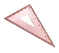 LOPUNER Pure Copper Triangle Ruler for Drafting and Layout Antique Copper Clamping with Precise Scale Stable Geometry Measuring Tool for Students and Carpentry Use