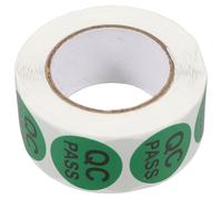 LOPUNER Qc Approval Round Adhesive Labels Stickers, 500Pcs Roll, Small Self-Adhesive Quality Control Pass Stickers for Warehouse Inventory Management