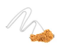LOPUNER Realistic Fried Chicken Food Necklace Creative Simulation Pendant Chain Fashion Accessory for Women Unique Birthday Thanksgiving