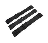 LOPUNER Replacement Strap Watch Band Pu Material and Digital Sports Watch 22mm with Glove Grain Leather Silver Colour Finish Black Watch Band Belt