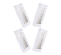 LOPUNER Reusable Wine Tote Bags Kraft Paper with Window and Handle 4pcs Wine Gift Bags for Festive Beer Season and Graduation Party