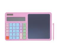 LOPUNER Solar Calculator with Writing Tablet: Erasable Digital Notepad - Silent Mute Operation for Classroom Use & Business Accounting Calculations