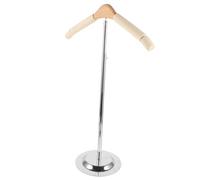 LOPUNER Standing Display Rack for Clothing Metal and Wood Apparel Hangers Dress and Coat Display Stand for Home Office Showroom Neat and Practical Organizer