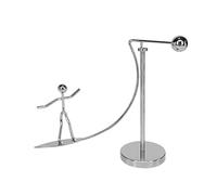 LOPUNER Surfing Iron Art Balancing Tumbler with Rotating Skating Design Stable Flat Base Desk Gadget for Office Home Decoration Educational Pendulum Motion Physics Model