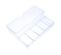 LOPUNER Transparent Mahjong Chips Organizer Box with Lid Capacity Storage Container for Game Compartments for Easy Classification and Quick Organization