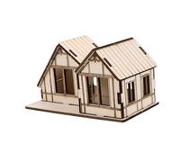 LOPUNER Unfinished DIY House Model Kit Educational Craft Projects for Party Decorations Seamless Assembly and Versatile Use for Sandbox Modeling and Home Decor