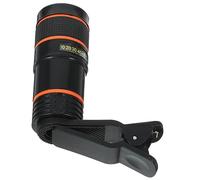 LOPUNER Universal Clip-on Long-focus Telephoto Lens Macro Mobile Phone Camera Lens for Smartphone Photography with 8x Zoom Black Compatible with Most Phones