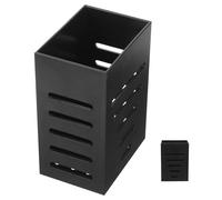 LOPUNER Wall-Mounted Chopstick Draining Holder Black Plastic Kitchen Cutlery Organizer Spoon Fork Case Utensil Storage Rack for Home Dining Room