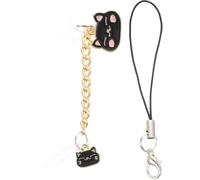 LOPUNER White Cartoon Cat Earphone Port Dust Plug for Phone, Alloy and Silicone Multi-use Dust Stopper with Cute Cat Pendant, Protecting Earphone Jack, for Daily Phone Maintenance