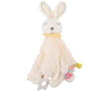 LOPUNER White Rabbit Baby Appeasing Towel Made of Spandex, Chewable Sleeping Doll Toy and Saliva Towel for Soothing and Comforting Babies
