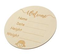 LOPUNER Wooden Arrival Sign Birth Announcement Name Sign for Nursery Newborn Progress Cards