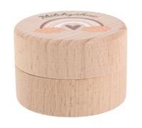 LOPUNER Wooden Baby Tooth Storage Box Cute Cartoon Keepsake Compact Unique Slots for Each Tooth for Boys and Girls Nursery Shelves