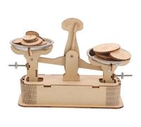 LOPUNER Wooden Balance Scale Science Fair Experiment Set and Students with Modular Detachable Components, Easy Assembly Teaching Mass Gravity and Balance for Classroom and Home Science