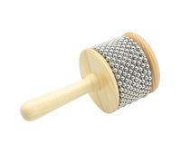 LOPUNER Wooden Cabasa Hand Shaker Preschool Teaching Tool Lightweight Percussion Instrument with Rotating Beads for Music Education and Therapy