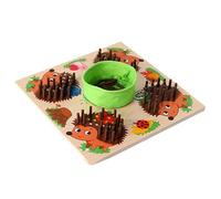 LOPUNER Wooden Hedgehog Logical Thinking for Early Education Montessori Sensory Plaything Enhances Motor Skills Hand-eye Coordination and Concentration
