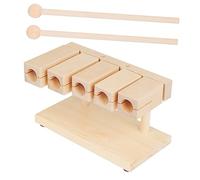 LOPUNER Wooden Rhythm Block Musical Instrument Simple Percussion for Boys Sound Engaging Design Early Music Development Parent Interaction and Sturdy Educational Instrument