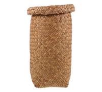 LOPUNER Woven Trash Bin with Handcrafted Rustic Texture and Thickened Rolled Edge, Stable Farmhouse Style Wastebasket for Living Room and Kitchen, Protects Hands from Abrasions