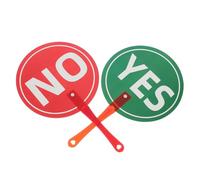 LOPUNER Yes No Score Paddles 2Pcs Classroom Participation Whiteboards Compact Design for Teacher Judging and Student Response in Learning Settings