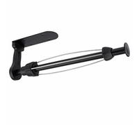 Loputon Kitchen Roll Holder under Cabinet, Aluminum Alloy Paper Towel Holder, one-hand under cupboard Kitchen Towel Holders with Damping System for Kitchen, Bathroom, Living Room (Matte Black)