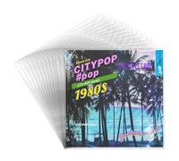LOPYXBR 100Pcs Record Sleeves 12 Inch Outer Card Vinyl Record Sleeves, Plastic Vinyl Album Covers 3 Mil Thick Vinyl Protective Sleeves Outer for Single Double LPs (Clear, 12inch)