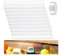 LOPYXBR 10PCS Under Sofa Blocker for Furniture, 40x12x4CM Clear Toy Blockers for Under Sofa Blocker Carpet, Adjustable Couch Toy Stoppers with Adhesive Tape for Sofa, Bed(15.7" L x 15.7" W x 1.5" H)