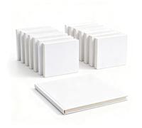 LOPYXBR 12 Pack White Hardcover Blank Book 7x7 Inch/18.5x18.5cm, Blank Journal Hardcover White Story Writing Books, Blanks Book Hard Cover for Journaling Sketching Writing (12 Sheets/ 24 Pages Paper)