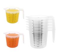 LOPYXBR 12 Pcs Plastic Measuring Jugs 1 Litre, Plastic Jugs 1 Litre with Measuring Scale, Transparent Measurings Jugs Plastics Measurings Jug with Handle for Kitchen, Baking